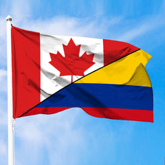 Colombia Flag With Canada Flag