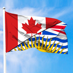 Canada Flag Of British Columbia Flag With Canada Flag