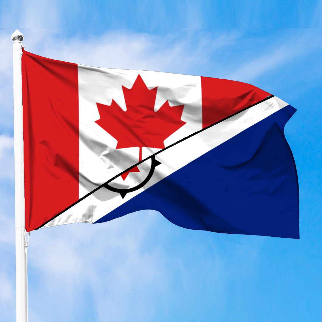 Bonaire Flag With Canada Flag