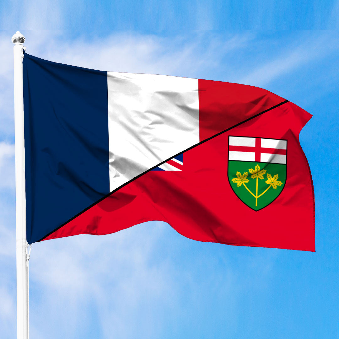 Canada Flag Of Ontario Flag With France Flag