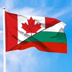 Bulgaria Flag With Canada Flag