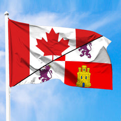 Castilla Leon Flag With Canada Flag