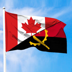 Angola Flag With Canada Flag