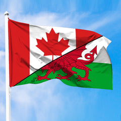 Wales Flag With Canada Flag