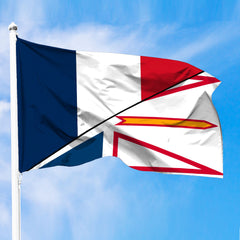 Canada Flag Of Newfoundland & Labrador Flag With France Flag