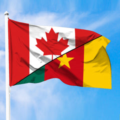 Cameroon Flag With Canada Flag