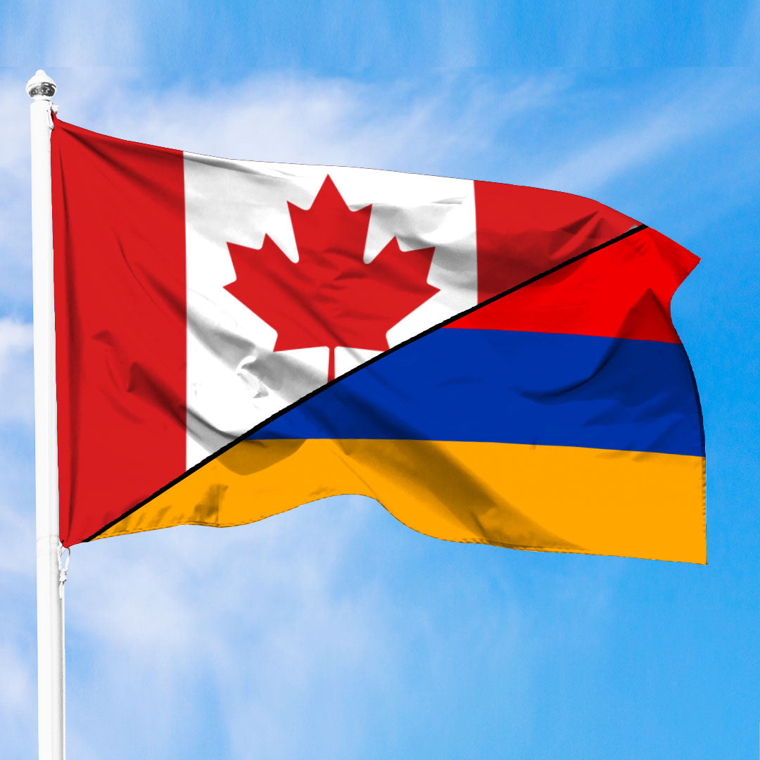 Armenia Flag With Canada Flag