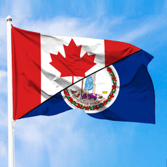 Commonwealth Of Virginia Flag With Canada Flag