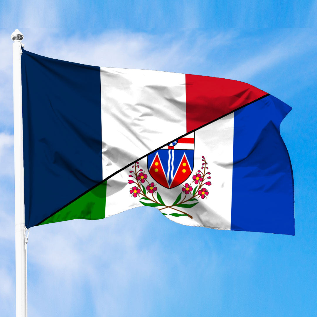 Canada Flag Of Yukon Flag With France Flag