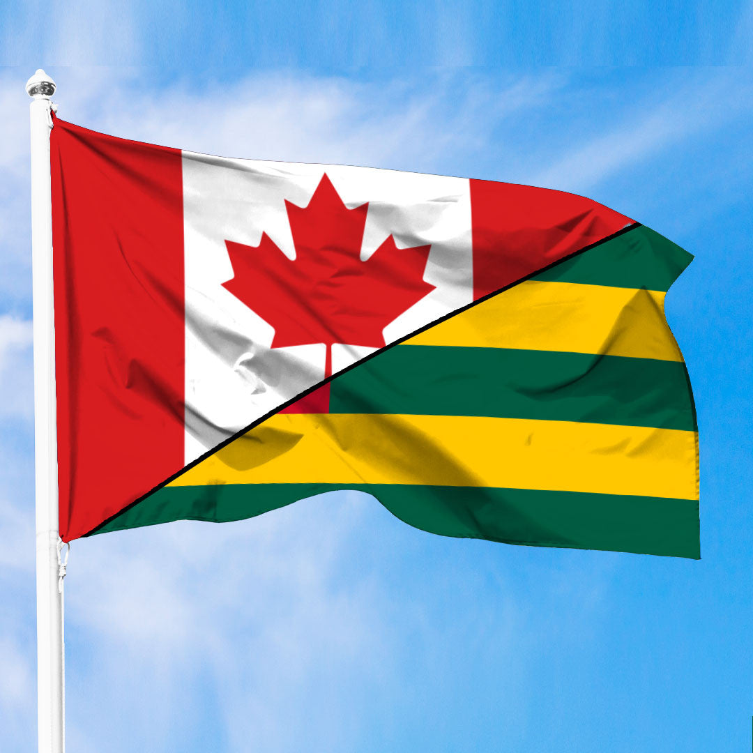 Togo Flag With Canada Flag