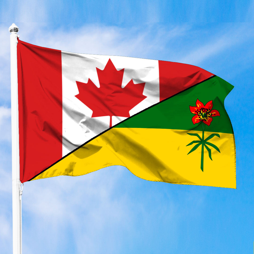 Canada Flag Of Saskatchewan Flag With Canada Flag