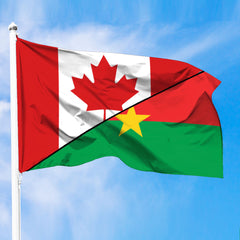 Burkina Faso Flag With Canada Flag