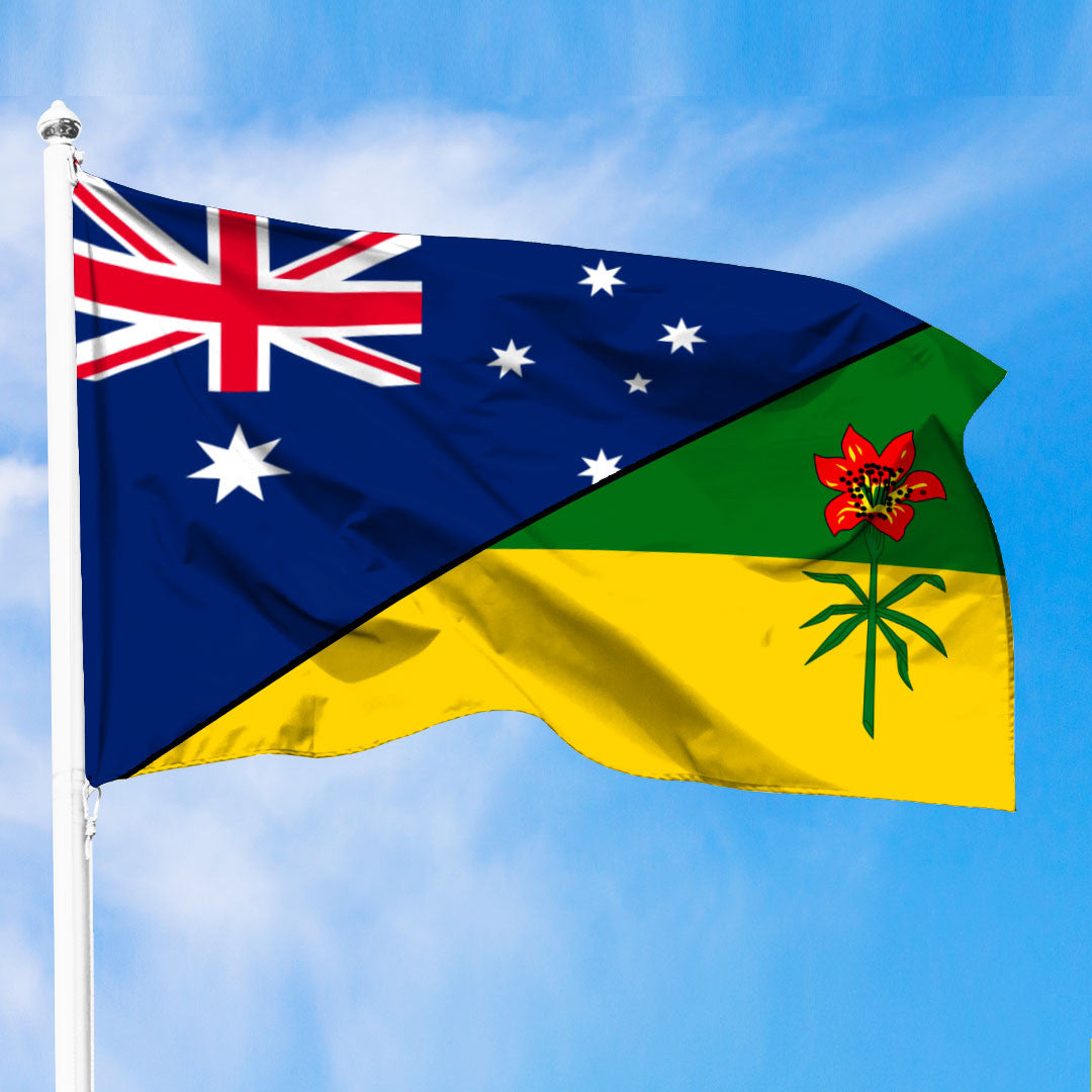 Canada Flag Of Saskatchewan Flag With Australia Flag