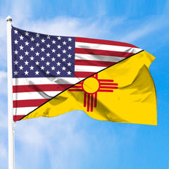 Flag Of New Mexico Flag With American Flag