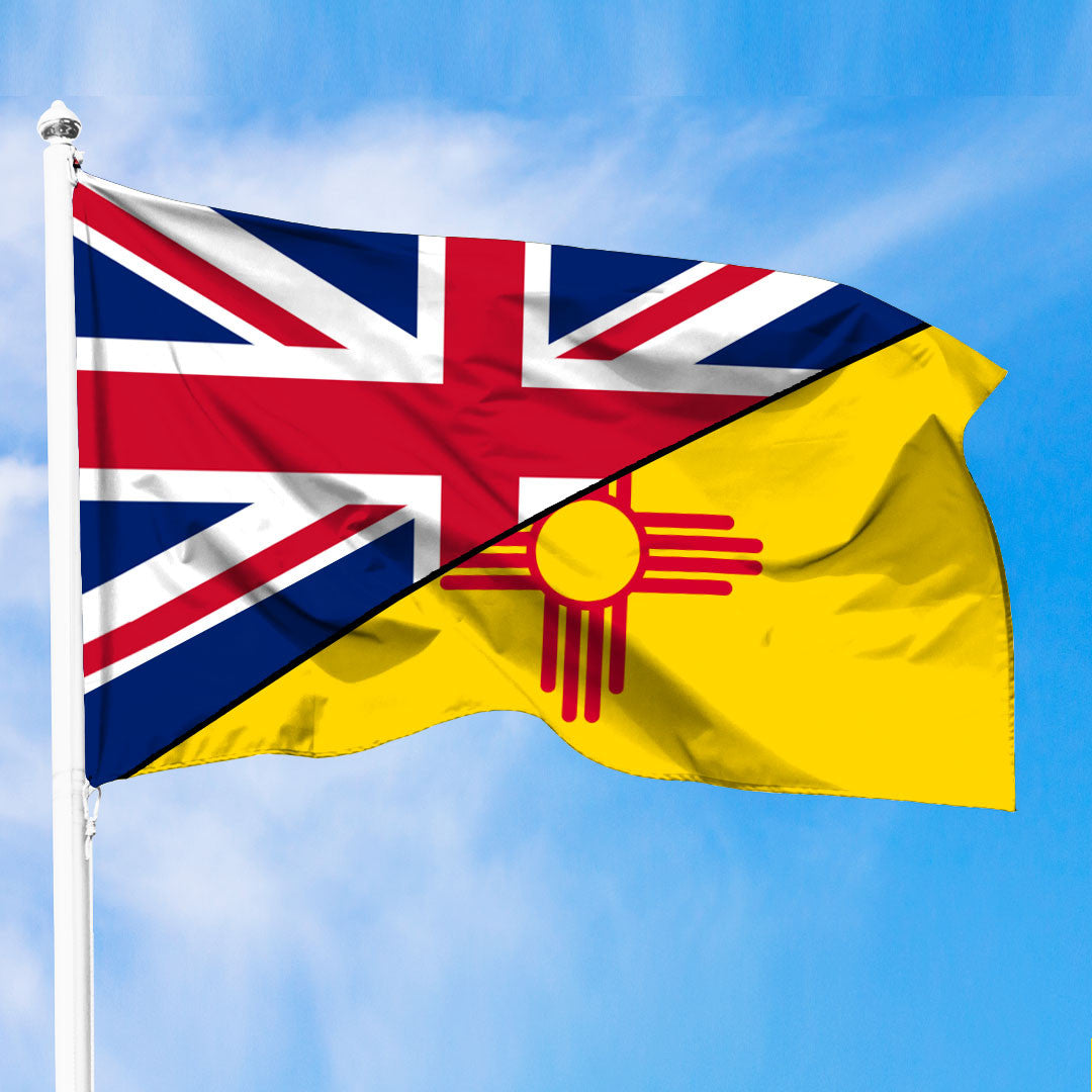 Flag Of New Mexico Flag With United Kingdom Flag