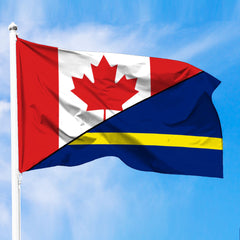 Curacao Flag With Canada Flag