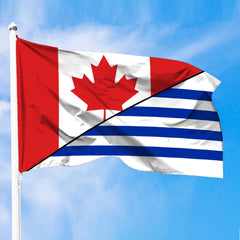 Us Virgin Islands Flag With Canada Flag