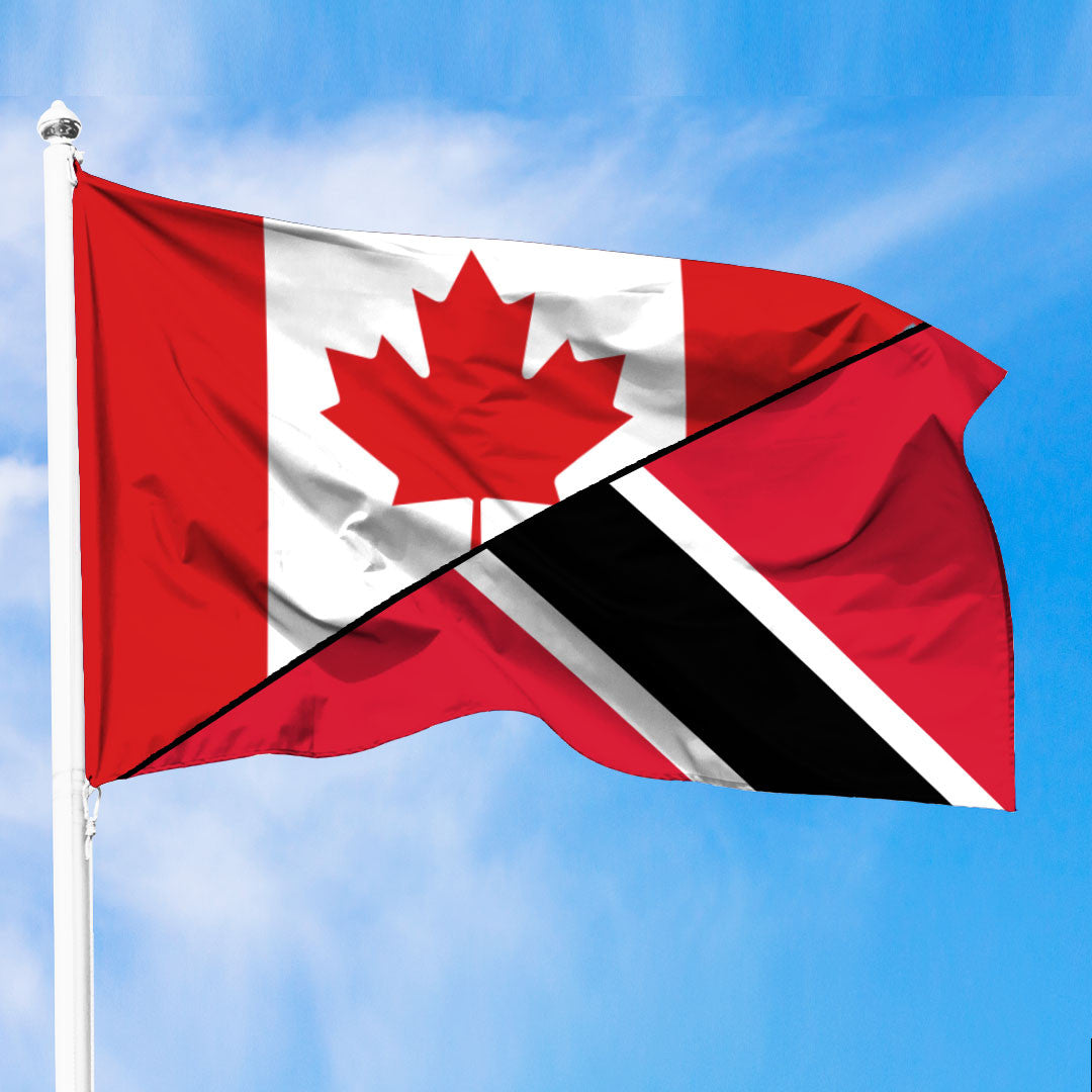 Trinidad & Tobago Flag With Canada Flag