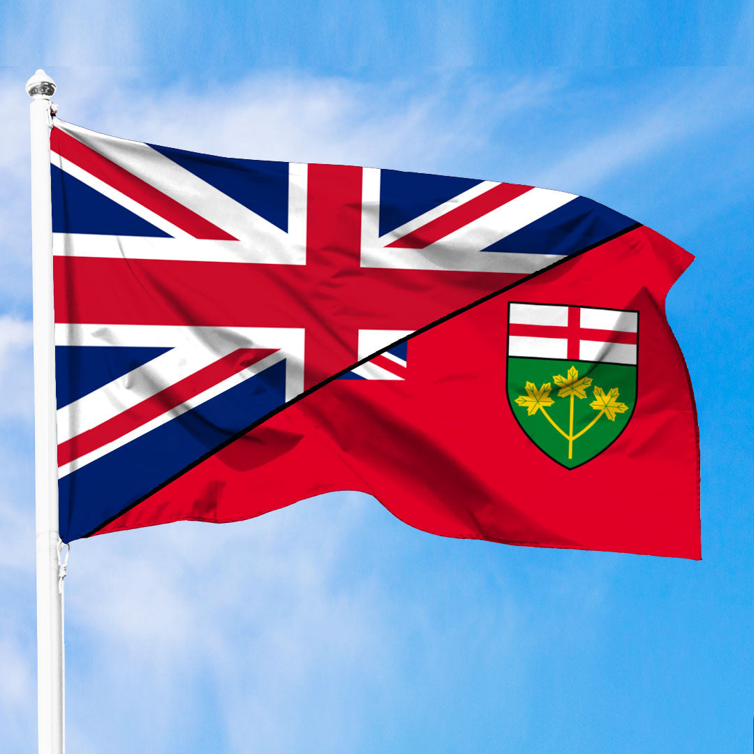 Canada Flag Of Ontario Flag With United Kingdom Flag