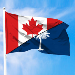 South Carolina Flag With Canada Flag