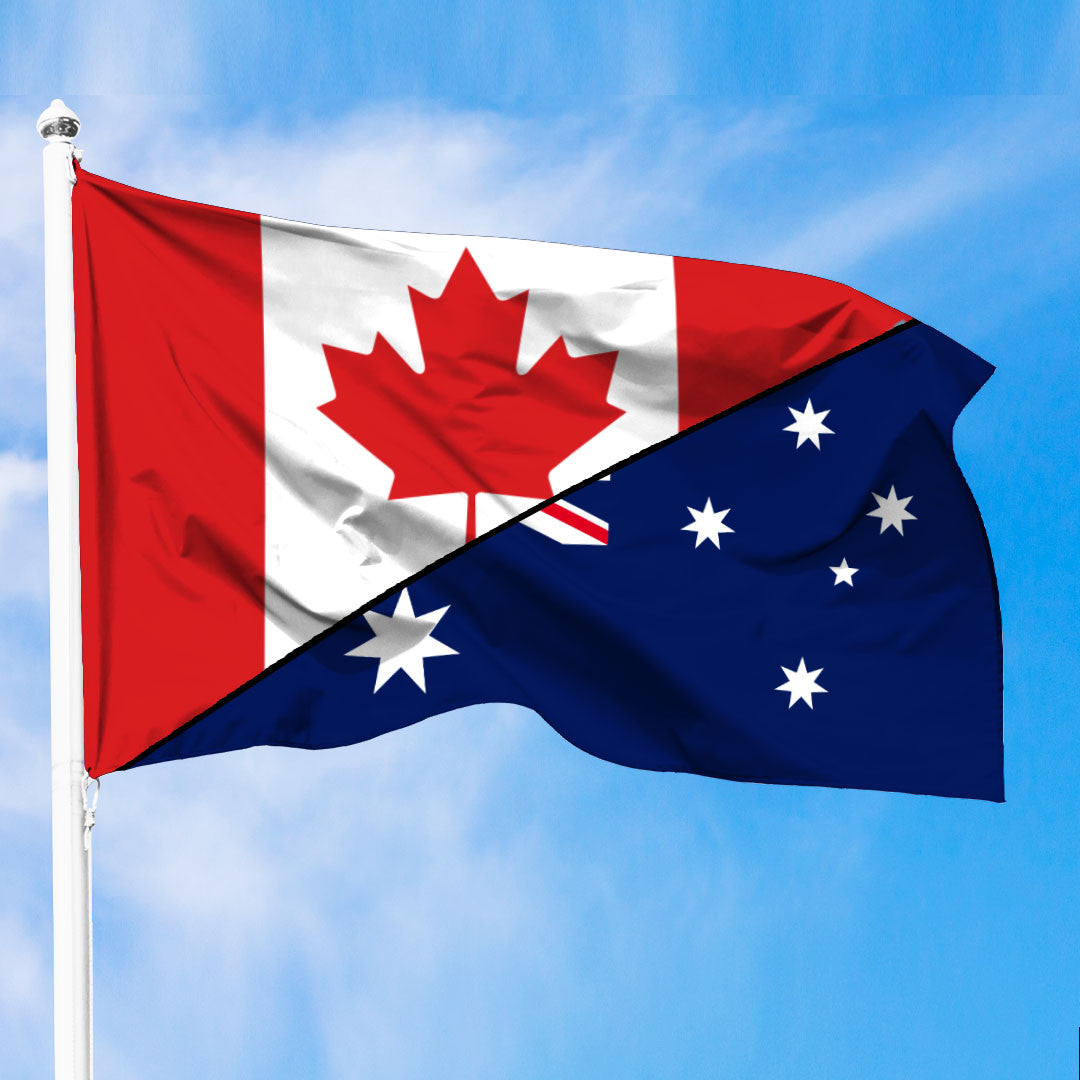 Australia Flag With Canada Flag