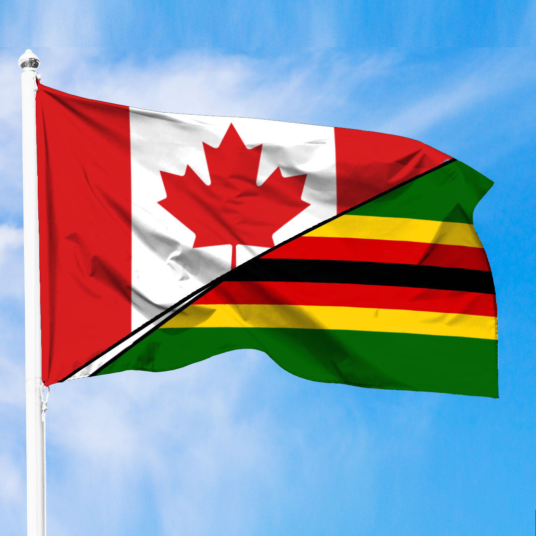 Zimbabwe Flag With Canada Flag