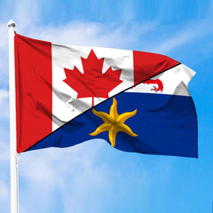 Australia City Of Hobart Flag With Canada Flag