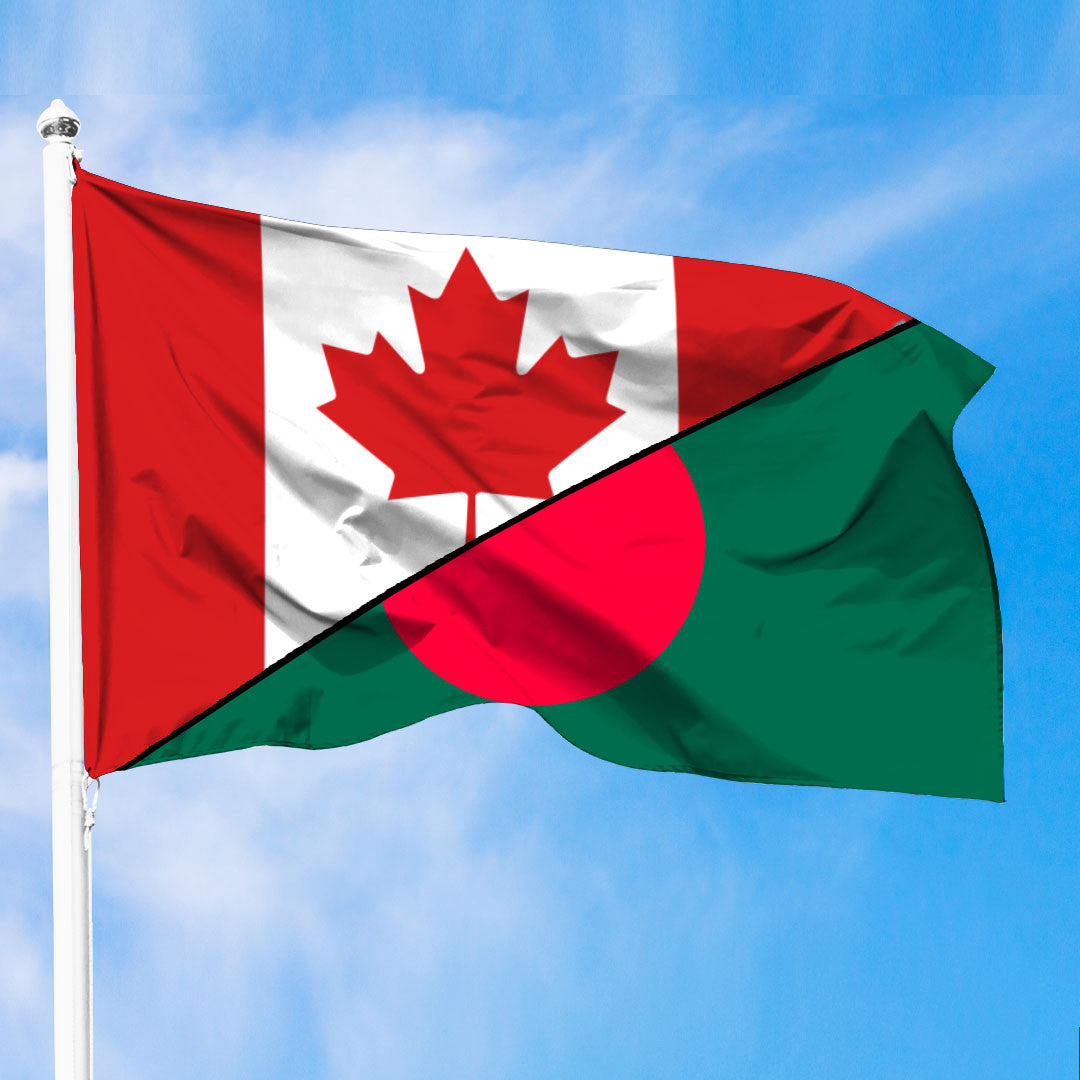 Bangladesh Flag With Canada Flag