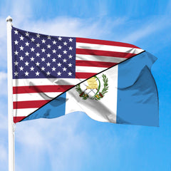 Guatemala Flag With American Flag