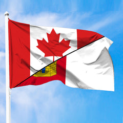 Castilla Mancha Flag With Canada Flag