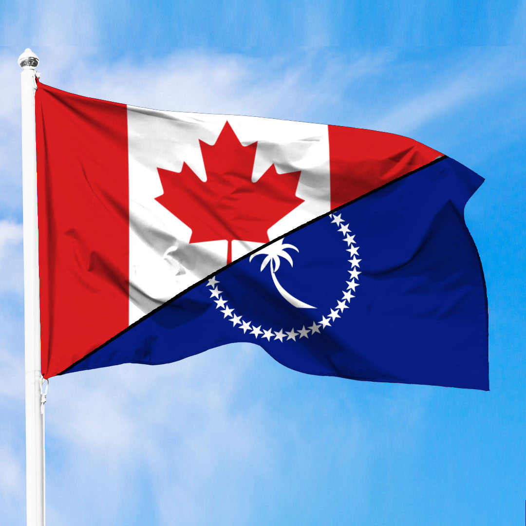 Chuuk Flag With Canada Flag