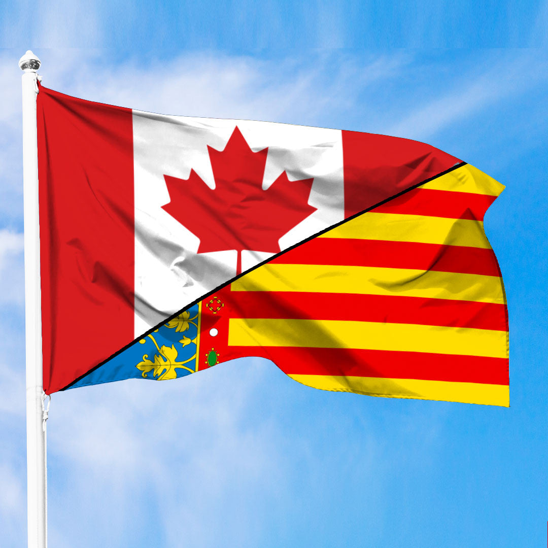 Valencia Flag With Canada Flag