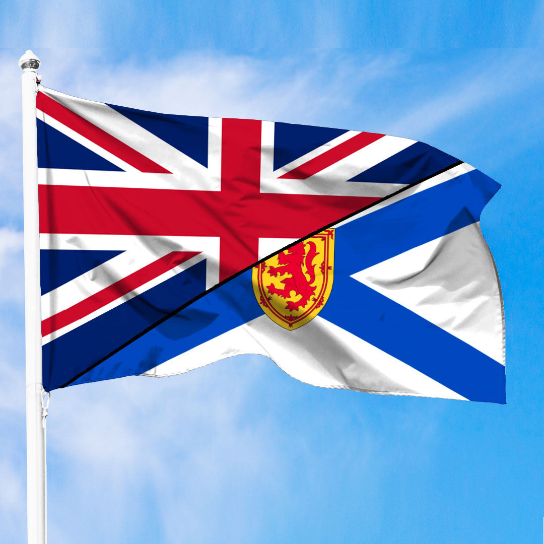 Canada Flag Of Nova Scotia Flag With United Kingdom Flag