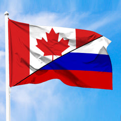 Slovenia Flag With Canada Flag