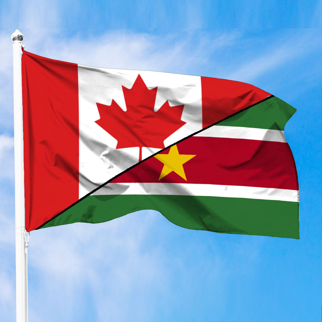 Suriname Flag With Canada Flag