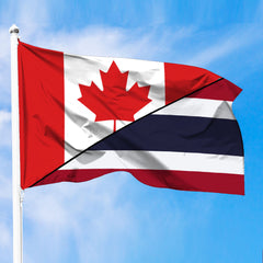 Thailand Flag With Canada Flag