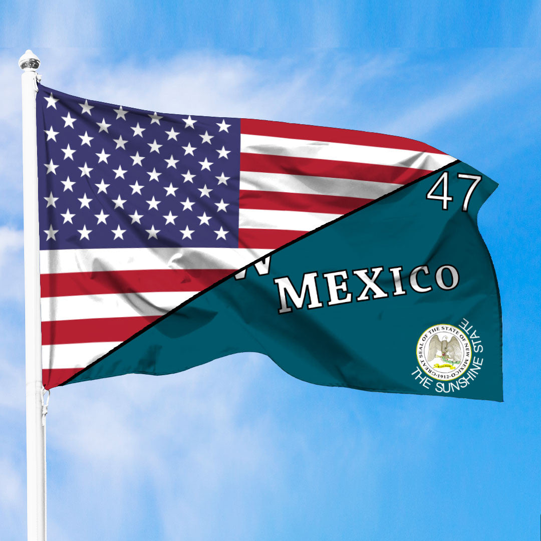 Flag Of New Mexico 1912 1925 Flag With American Flag