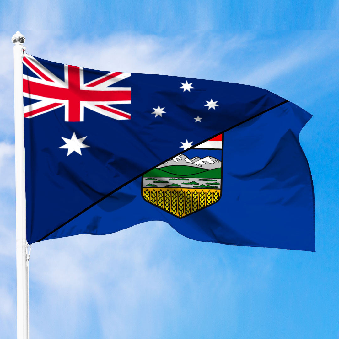 Canada Flag Of Alberta Flag With Australia Flag