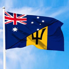 Barbados Flag With Australia Flag