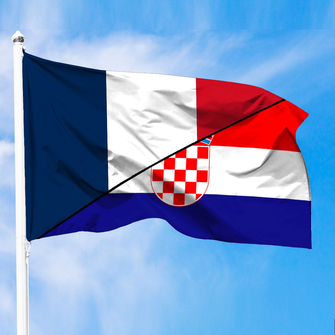 Croatia Flag With France Flag