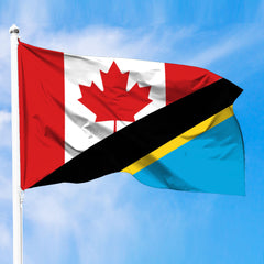 Tanzania Flag With Canada Flag