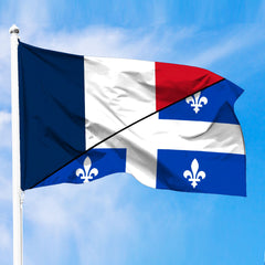 Canada Flag Of Quebec Flag With France Flag