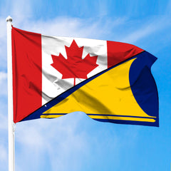 Tokelau Flag With Canada Flag