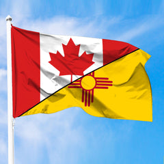 New Mexico Flag With Canada Flag