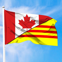 South Vietnam Flag With Canada Flag