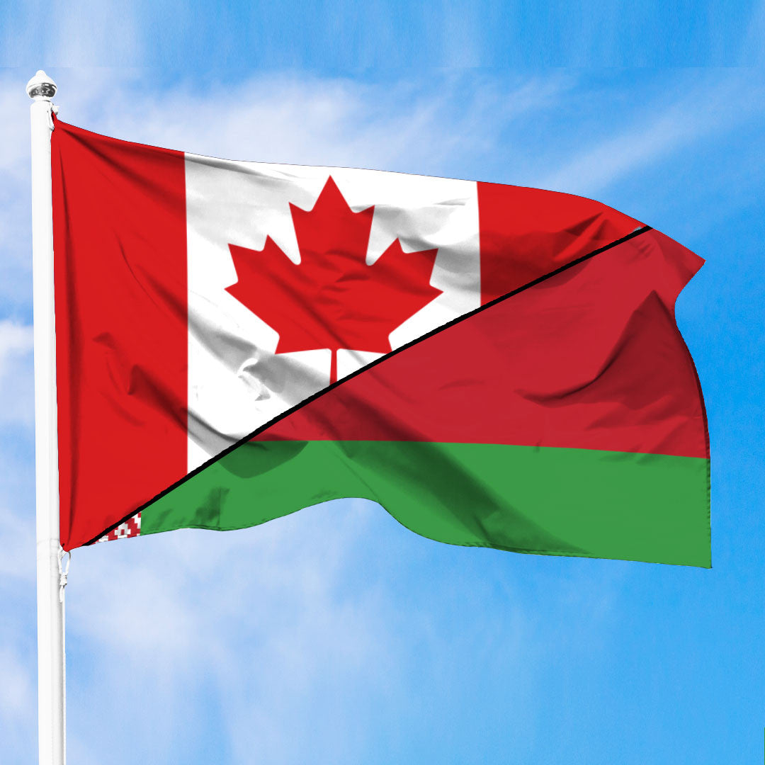 Belarus Flag With Canada Flag