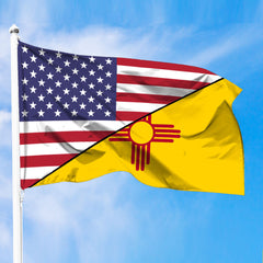 New Mexico Flag With American Flag