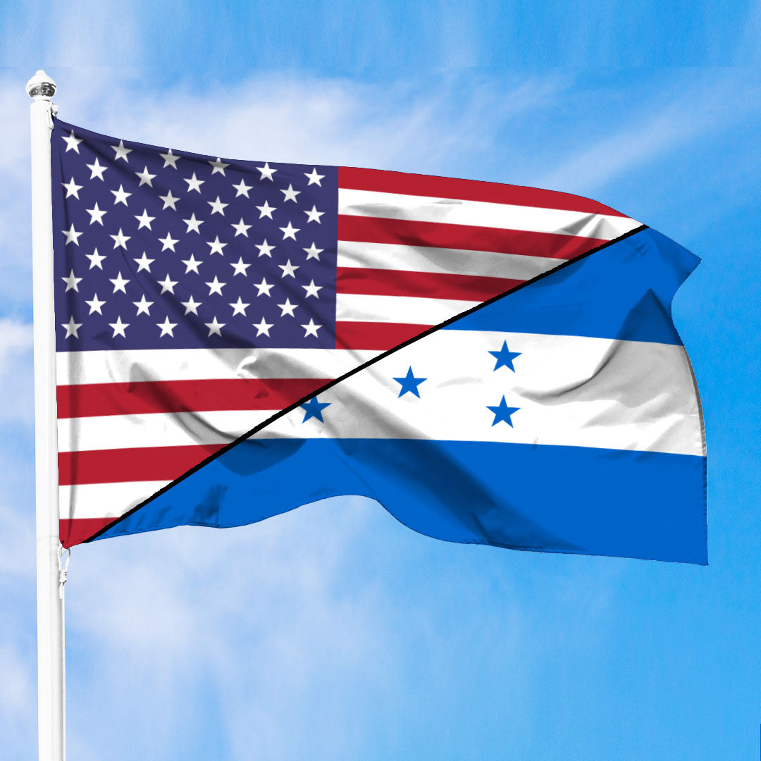 Honduras Flag With American Flag