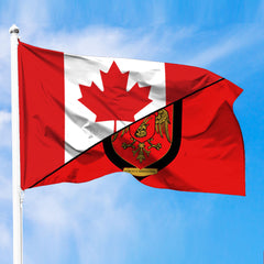 Albania Albanian Armed Forces Flag With Canada Flag