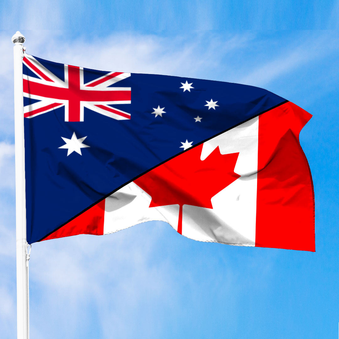 Canada Flag With Australia Flag